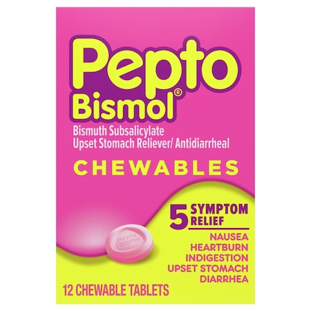 Pepto Pepto-Bismol Original Chewable Tablet 12 Count, PK24 32040